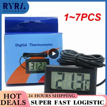 1~7TK Mini Digitaalne LCD Termomeeter Akvaariumi Auto Veevanni Temperatuuri Tester Detektor Jälgida Sisseehitatud Temperatuuri Andur 1M
