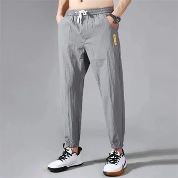 2023 Suvel Meeste Püksid Sport Väljas Vabaaja Püksid (Solid Color Elastne Vöökoht Kerge Mugavad Meeste Pikad Püksid Suurus