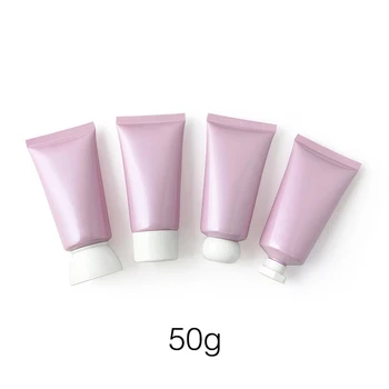 50g Pearl Roosa Plastikust Pigistada Pudel 50ml Korduvtäidetavaid Kosmeetika Konteiner Tühi Meik Koor ihupiim Reisi Pehme Toru