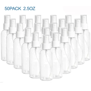 50TK 75Ml/2.5 OZ Udu Spray Pudel Premium Läbipaistev DIY Crafts Tühi Pump