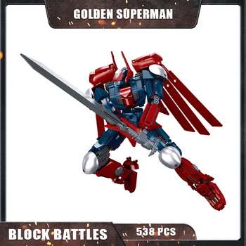 538Pcs Tellised Sluban Krüptoon Superman ehitusplokid/DIY Tegevus Superkangelane Robot Mudeli Plokid/Mänguasjad, Lapsed Täiskasvanud Kingitused