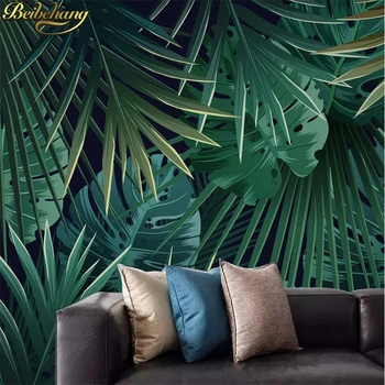 beibehang Banana leaf Seinamaaling Tapeet Euroopa Troopiliste Vihmametsade Maali seinakattematerjalide elutuba, Magamistuba Foto Tapeet