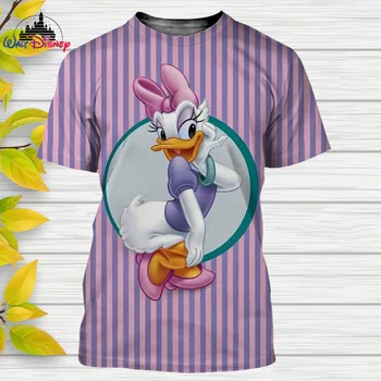 Daisy duck Disney Cartoon meeste ja naiste t-särk casual stiilis 3D print Suvel Vabaaja Streetwear Tee Tops piilupart Donald Disney Multikas