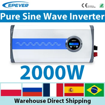 EPEVER 2000W Pure Sine Wave Inverter 12V/24V/48VDC Sisend 100V110V120V/220V230V240V AC Väljund Off Grid Solar Inverter USB Port