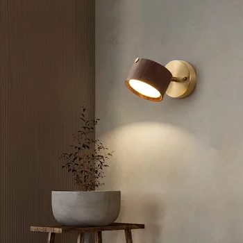 Hiina puit vask seina lambid uuringu vahekäiguga magamistoas voodi kõrval koridori, elutuba lamp kaasaegne luksus seina sconces tuled inventar
