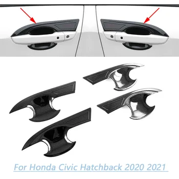 Honda Civic Luukpära 2020 2021 Süsinikkiust Ukse Käepide Kausi Ja Tassi Kaas Sisekujundus