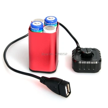 Hulgi dropshipping Veekindel 5V USB Portable 4X AA Patarei Laadija Omanik Komplekt Power Bank Juhul Box