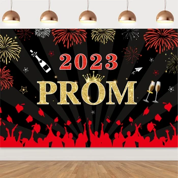 Kõnniteed 2023 Banner Taustaks Kaunistused, Lõpetamise Prom Night Klassi 2023 Õnnitlused Grad Kõnniteed Taustaks Banner Background Decor