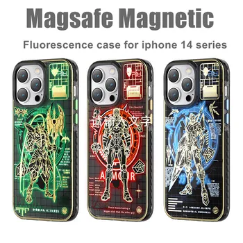 Magsafe Magnet-Juhtmeta Laadimise puhul iPhone 14 Pro Max 14 Pluss Helendav Anti-drop Põrutuskindel Kate Nutitelefoni Tarvikud