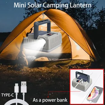 Mini Solar Telkimine Laterna USB Laetav Telk Tuled Kaasaskantav Veekindel Taskulamp Telkimine Pirn Lamp Väljas Seadmed