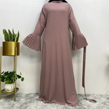 Naiste Eid Moslemi Kleit Abaya Ramadaani Marokos Vöö Kleidid Dubai Abayas Seal Kaftan Islam Vestidos Araabia Pikk Kleit Plisseeritud Abayas
