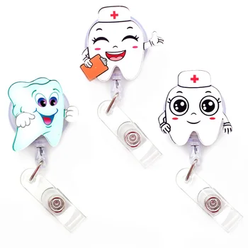 Naljakas, Armas Hammaste Stiilis Ülestõstetav Creative Kaardi Omanik Rinnamärk Reel Õde Näitus Enfermera Tüdruk, Nimi Kaardi Rinnus Dentis
