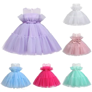 Pengpeng Marli Kleit Printsess Armas Bow Suvine Kleit Uus Laste Kleit Väike Tüdruk Tulemuslikkuse Riided