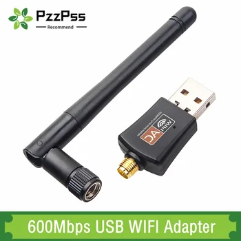 PzzPss Dual Band 600Mbps USB WIFI Adapter 2,4 GHz, 5 ghz WiFi Antenni PC Mini Arvuti Võrgu Kaart Vastuvõtja ARVUTI Sülearvuti
