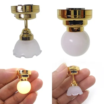 Realistlik LED Ülemmäära Valgus Nukumaja Mini Mööbel Lamp 1/12 1/6 Nukumaja Lühter-Lamp Nukk-maja Kaunistused