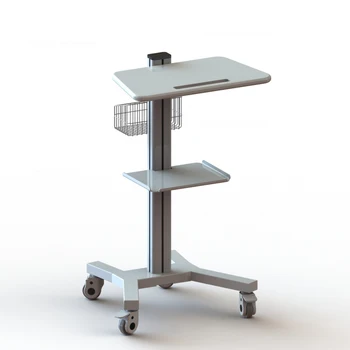 Reguleeritav kõrgus püsti laua haigla arsti mobiilne tööjaam arvuti käru korvi koos mount
