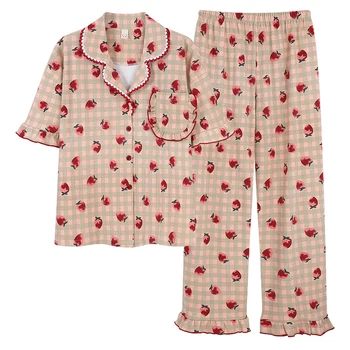 Suvel Naiste Pidžaama Komplekt Modal Pijama Lühike Tops+Pikad Püksid, Kaks Tükki Set M-4XL Naiste Pidžaamad Naine Nightwear