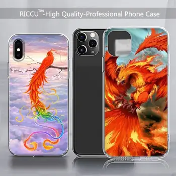 Tõusev Tulekahju Phoenix bird Telefoni Juhul Läbipaistvad iPhone 13 12 11 pro Mini XS MAX 8 7 6 6S Pluss X SE 2020 Telefoni Puhul