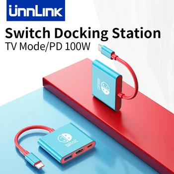 Unnlink Lüliti Dokk TV Doki Nintendo Lüliti Kaasaskantav Docking Station USB K 4K HDMI ja USB 3.0 keskus Macbook Pro ja Samsung