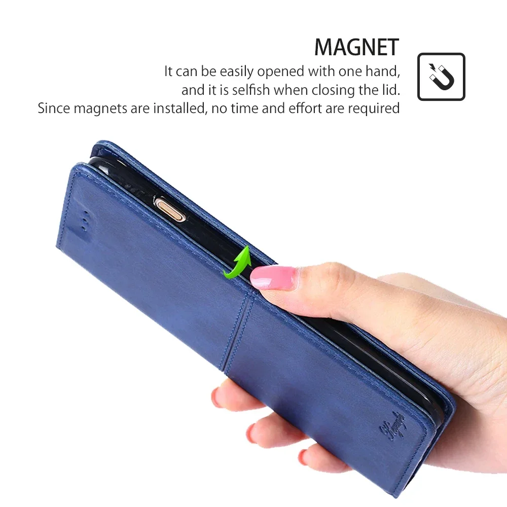 Bussiness Magnet Telefoni puhul Huawei P60 P30 P40 P9 P10 Pro Plus 20 Lite E P50E Nahast Flip Book Puhul Kaardi pesa