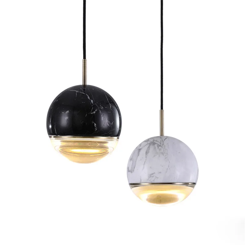 JÄNKU Põhjamaade Ripats Lamp Kaasaegse Loomingulise Luksus LED messing Inventar Marmor Dekoratiivsed Kodu Lühter