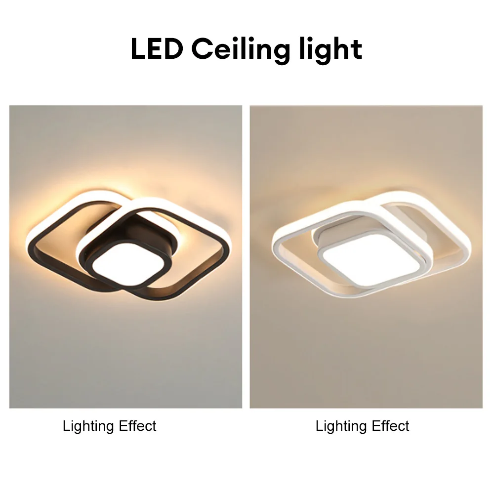Kaasaegne LED Lakke Lamp Vahekäiguga laelambid Pinnale Paigaldatud Avanevat Rõdu Kerge 3 Värvi Ruudu Lamp Magamistuba, Kontor