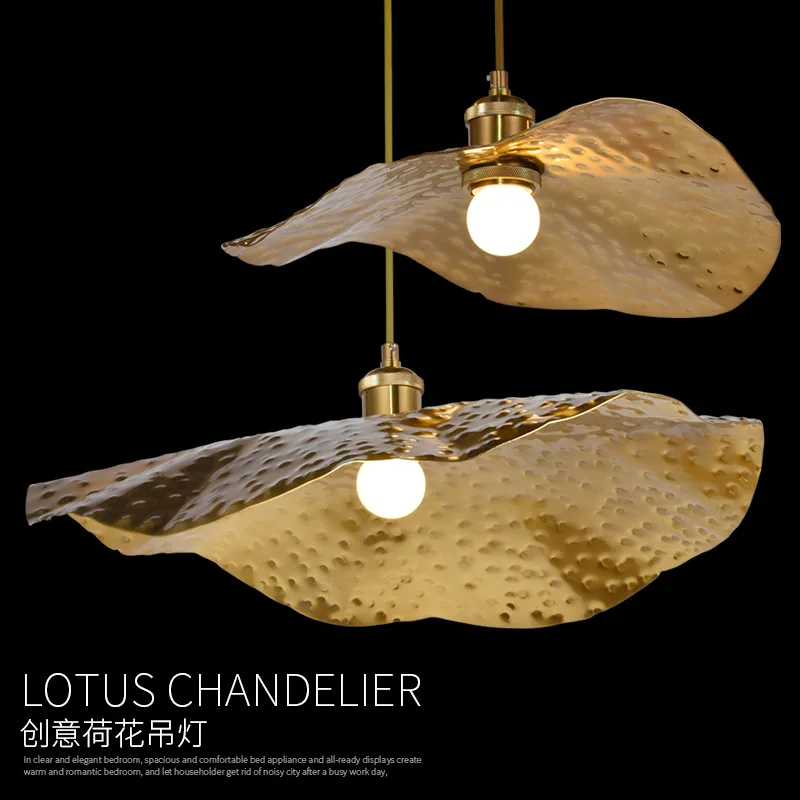Lotus Leaf LED-Lühter Loominguline Vask Ripats Tuli Magamistuba elutuba Köök Saar Peatamise Lamp Home Decor Läige