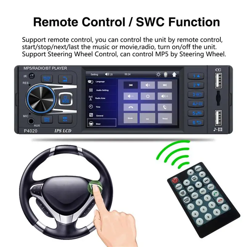 Ühe Din Auto Raadio 4.1 Tolline HD Autoradio Multimeedia Mängija, Auto Audio Stereo MP5 Sinise Hamba, USB-Kaamera, FM -